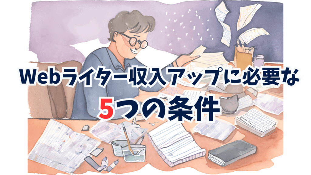 【サケサカ流】Webライター収入アップに必要な5つの条件