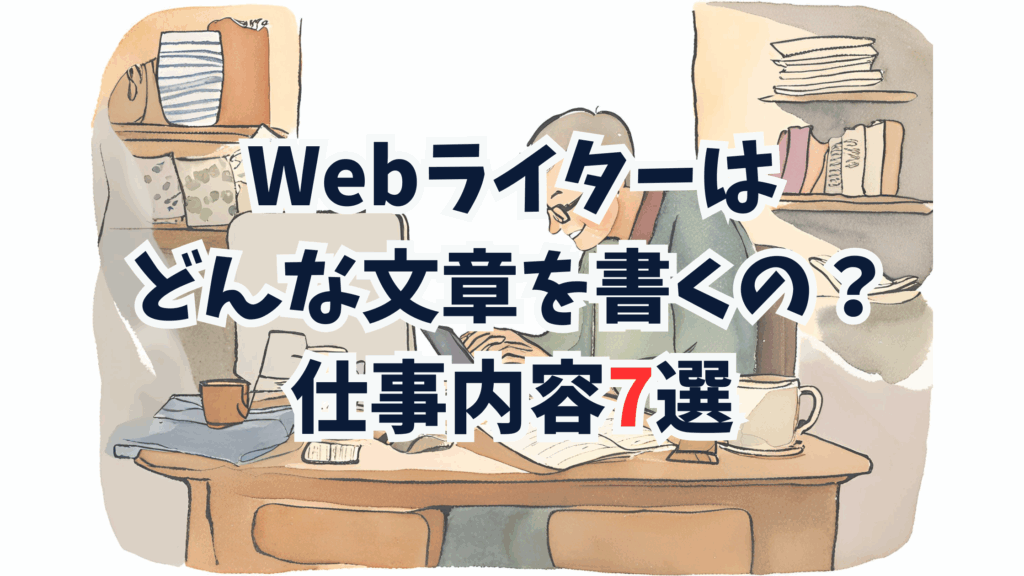 【具体例】Webライターはどんな文章を書くの?仕事内容7選